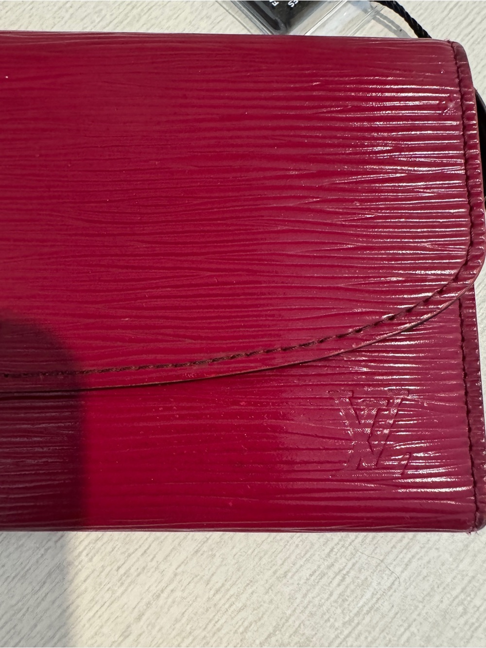 Louis Vuitton Fuchsia Epi Leather Emilie Wallet Crossbody Conversion COA - Picture 10 of 17